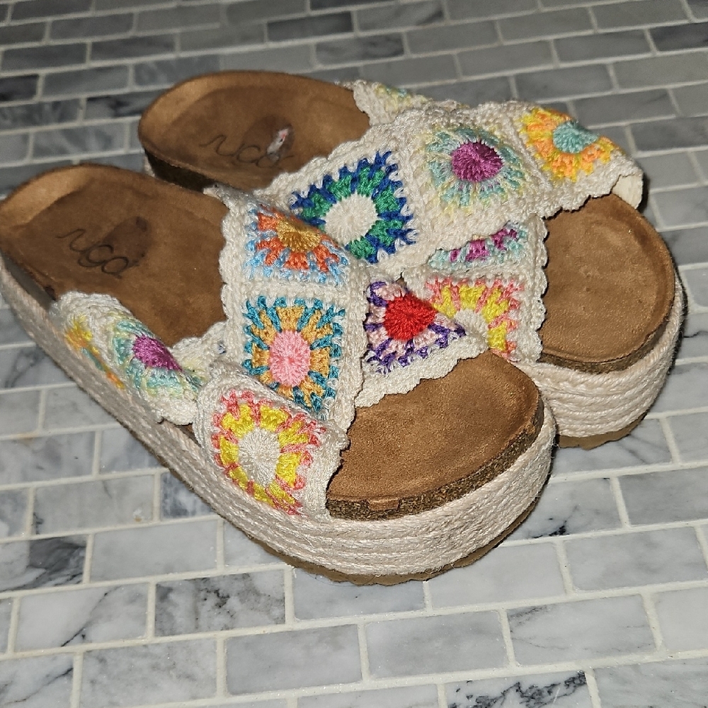 Sugar Pink and Cream Comfort Sandals